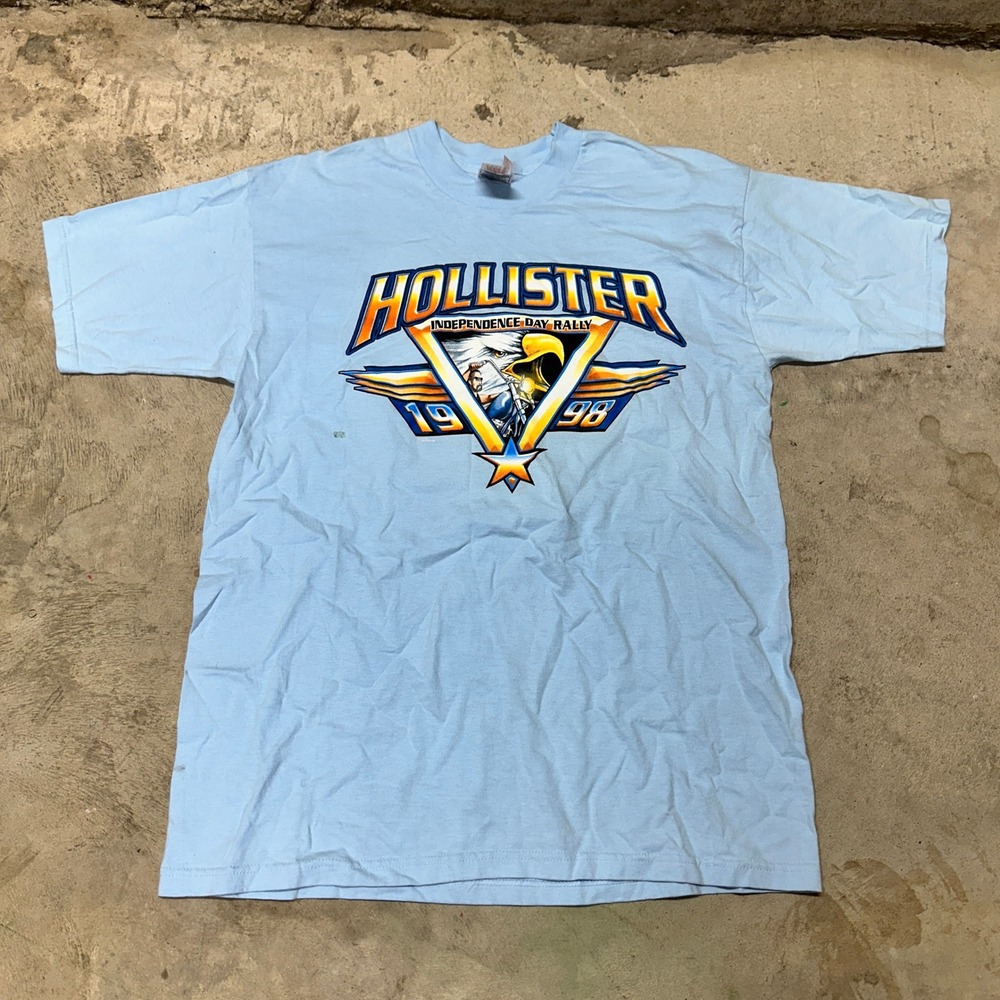 Hollister Independence Day Rally‎ 1998 Eagle Motorcycle Graphic T Shirt L